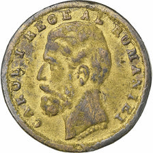 Romania, Carol I, 1 Ban, 1888, Bucarest, Restrike, Gilt Bronze, VF(20-25)