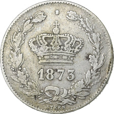 Romania, Carol I, 50 Bani, 1873, Brussels, Silver, VF(30-35), KM:9