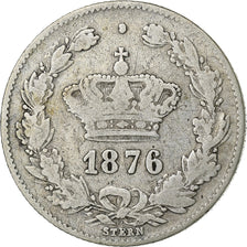 Romania, Carol I, 50 Bani, 1876, Brussels, Silver, VF(20-25), KM:9