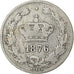 Romania, Carol I, 50 Bani, 1876, Brussels, Silver, VF(20-25), KM:9