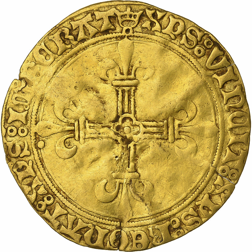 Francia, Louis XI, Écu d'or au soleil, Châlons-en-Champagne, Oro, MB+