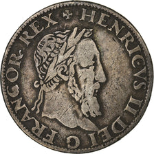 Frankrijk, Henri II, Teston au moulin, Paris, Zilver, FR+, Gadoury:376