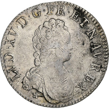 France, Louis XV, Ecu Vertugadin, 1716, Caen, Reformed, Silver, EF(40-45)