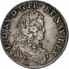 France, Louis XV, Écu de France, 1721, Lille, Reformed, Silver, EF(40-45)
