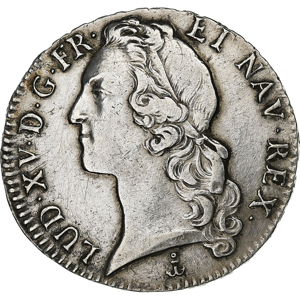 Frankrijk, Louis XV, Écu au bandeau, 1743, Dijon, Zilver, ZF, Gadoury:322