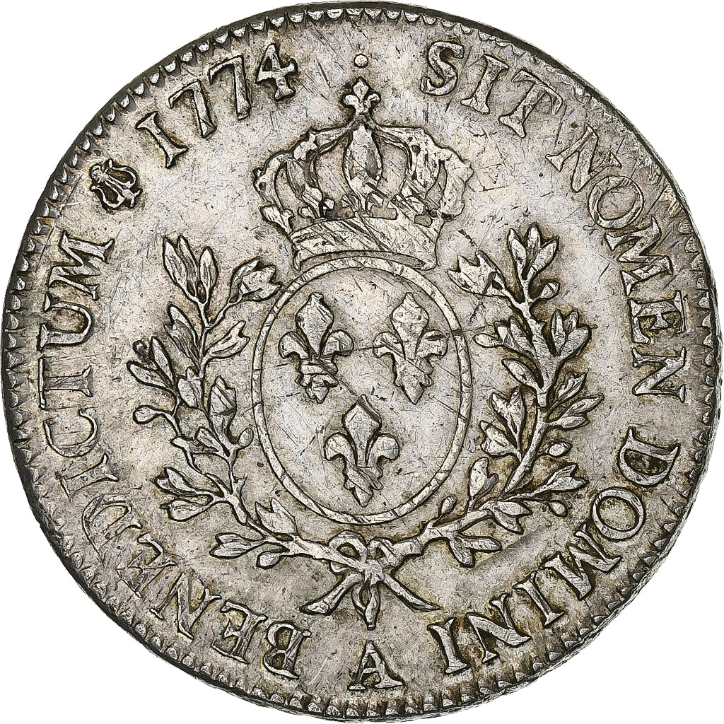 Francia, Louis XV, Écu à la vieille tête, 1774, Paris, 2nd semester, Plata