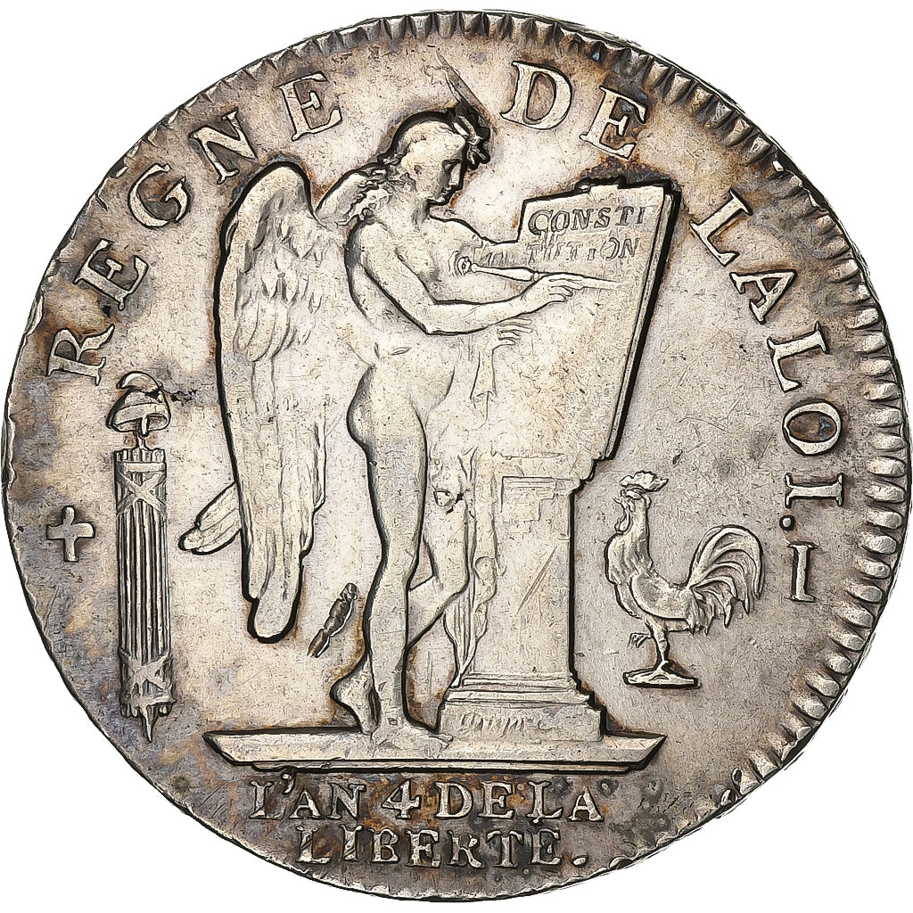 France, Louis XVI, Écu de 6 livres François, 1792 / AN 4, Limoges, Silver
