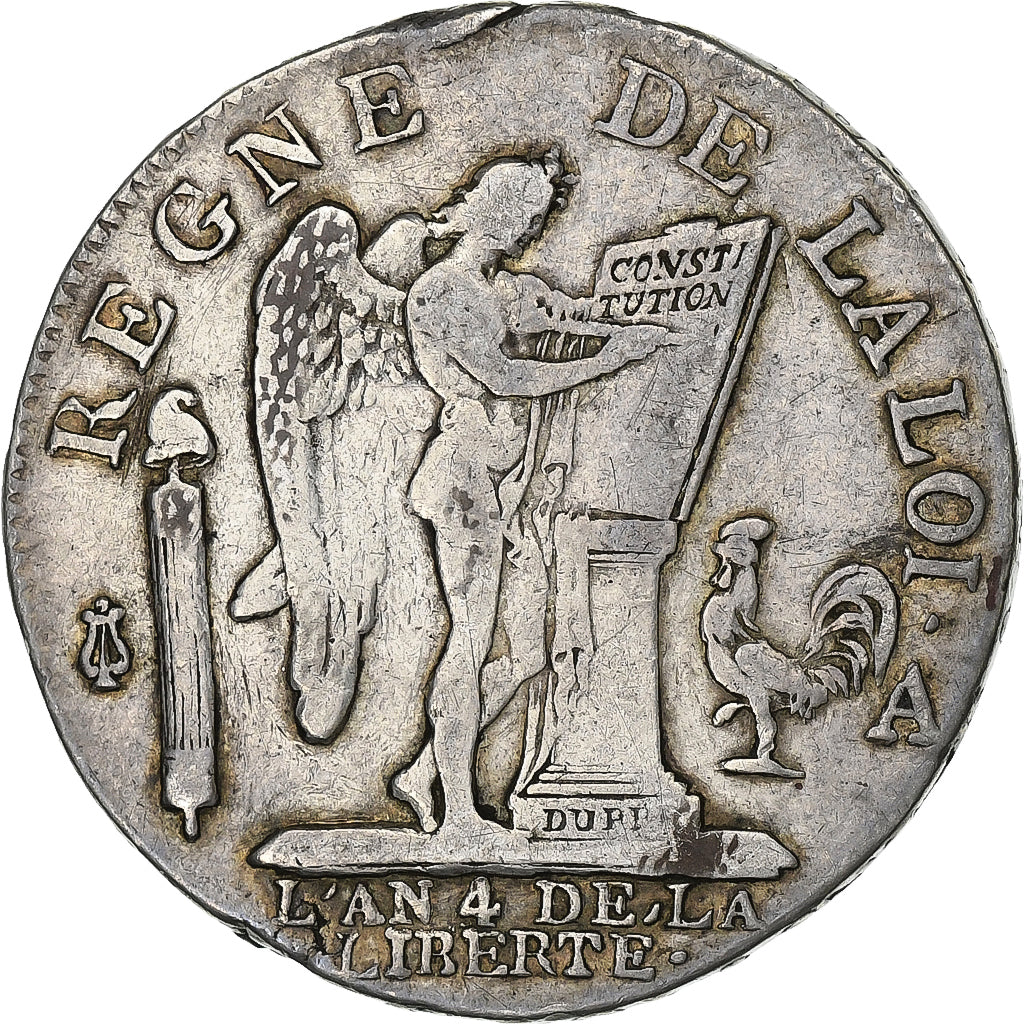 France, Louis XVI, 1/2 Ecu de 3 Livres, 1792 / AN 4, Paris, Argent, TB+