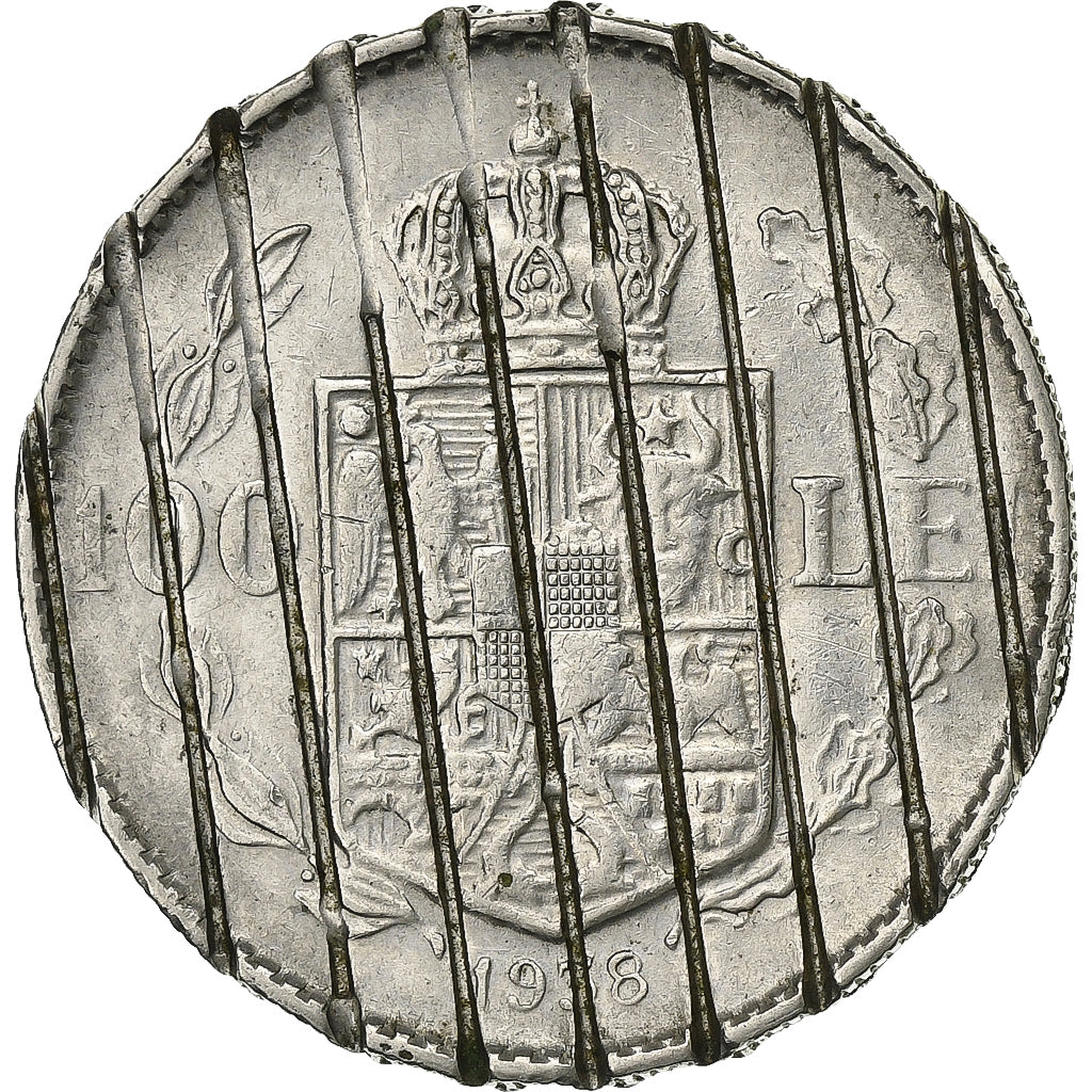 Rumanía, Carol II, 100 Lei, 1938, Bucarest, Níquel, MBC+, KM:54