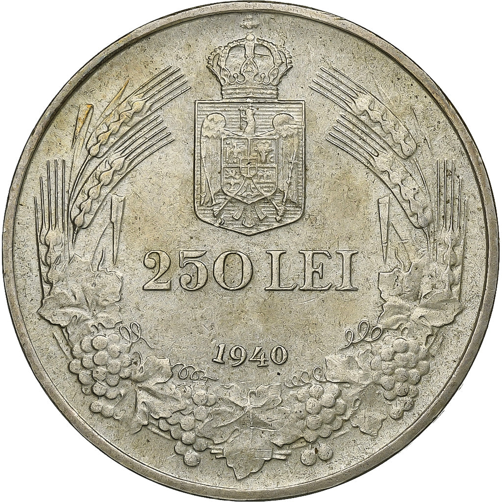 Roumanie, Carol II, 250 Lei, 1940, Bucarest, Argent, TTB+, KM:57