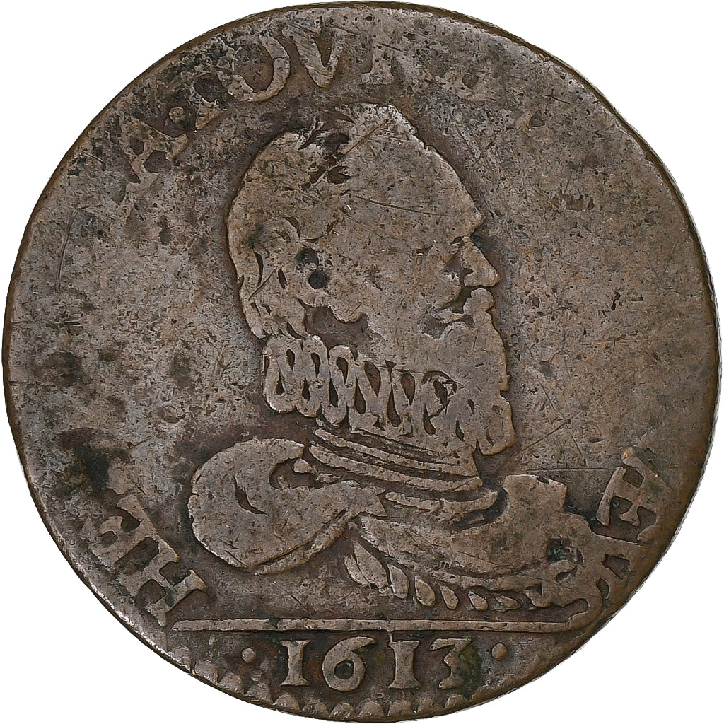 Vorstendom Sedan, Henri de la Tour d'Auvergne, Double Liard, 1613, Sedan, Koper