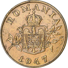Romania, Mihai I, 2 Lei, 1947, Kremnica, Bronze, EF(40-45), KM:74