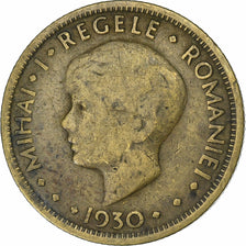 Roumanie, Mihai I, 5 Lei, 1930, MDP, Laiton de nickel, TB, KM:48