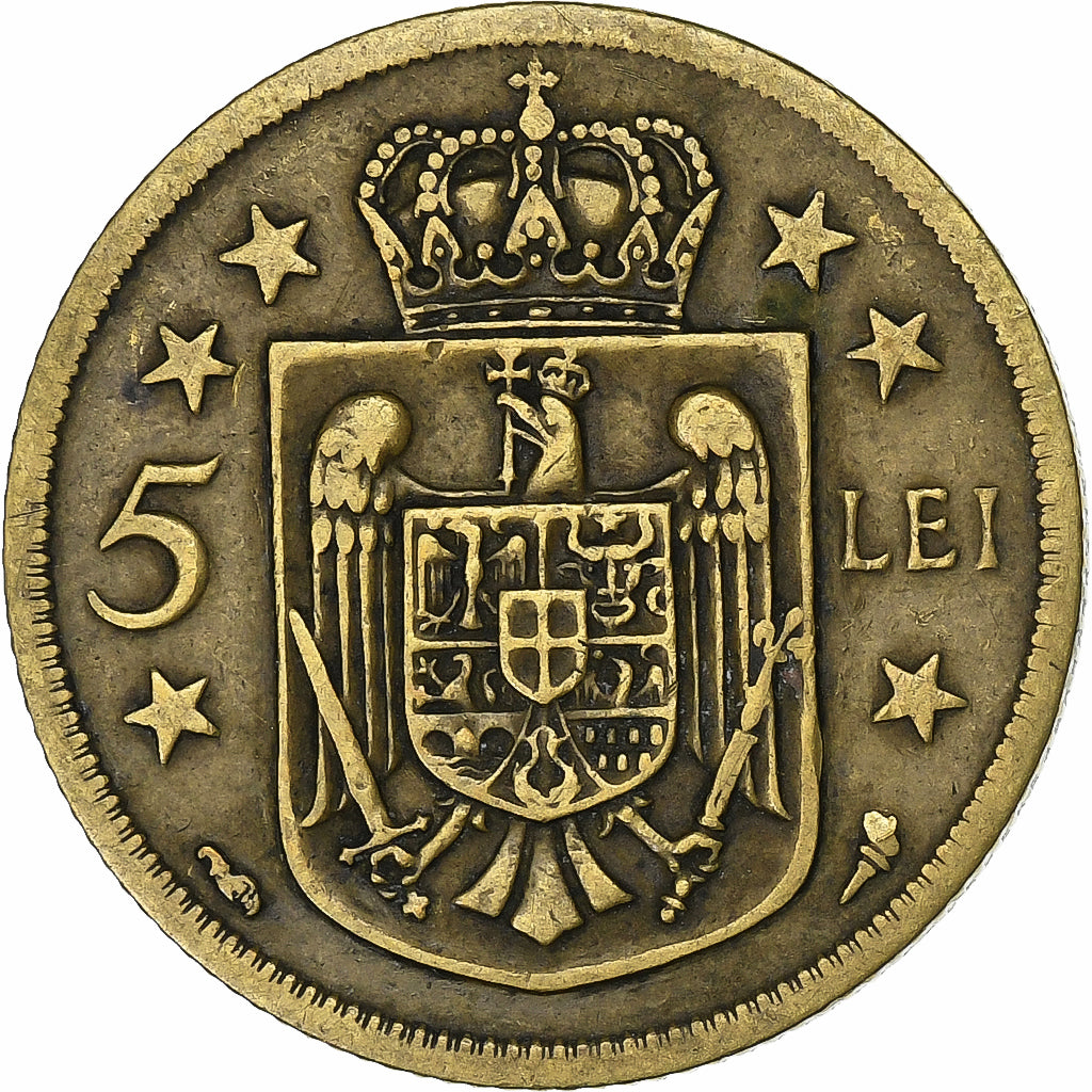 Romania, Mihai I, 5 Lei, 1930, MDP, Nickel brass, MB, KM:48