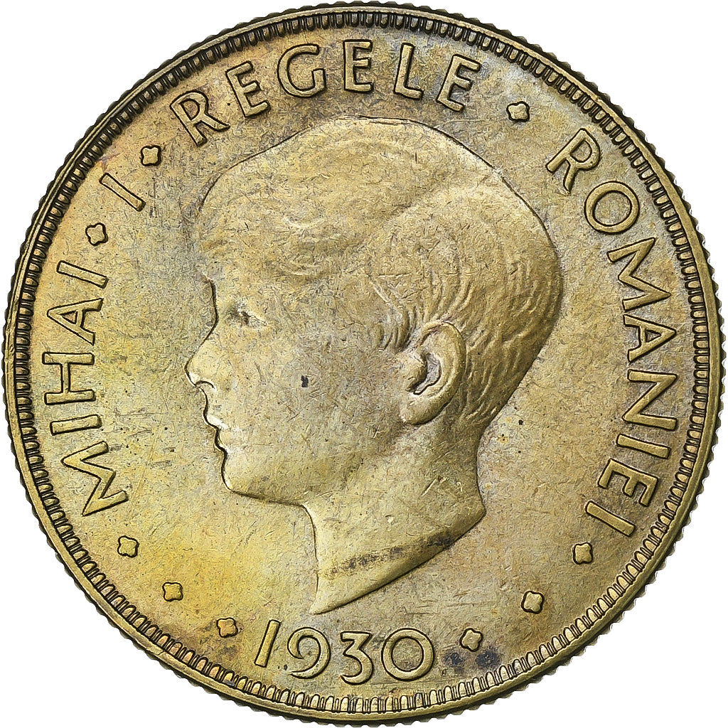 Romania, Mihai I, 20 Lei, 1930, London, Nickel brass, EF(40-45)