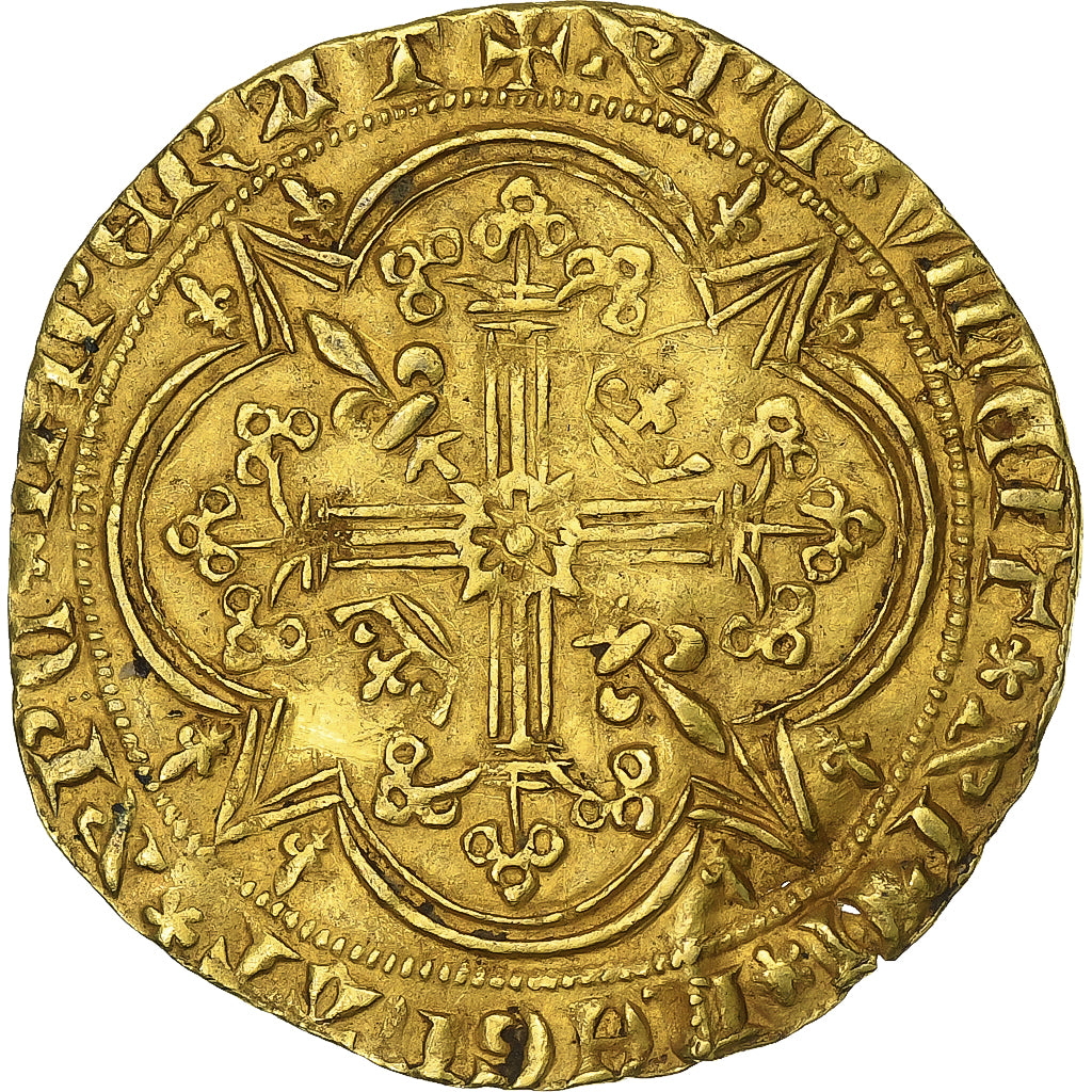 France, Charles V, Franc à pied, 1365, Or, TTB+, Duplessy:360