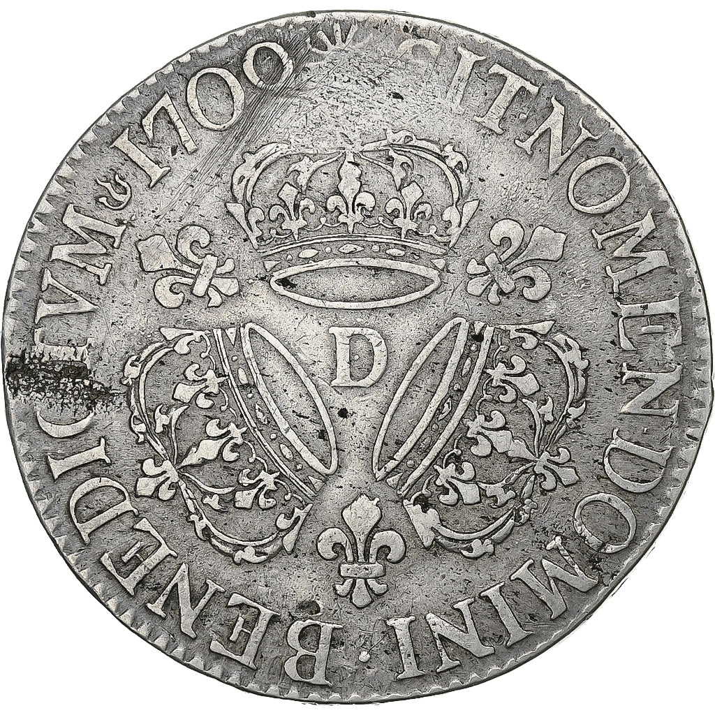 Francia, Louis XIV, Ecu aux 3 couronnes, 1709, Lyon, Argento, MB+, Gadoury:229