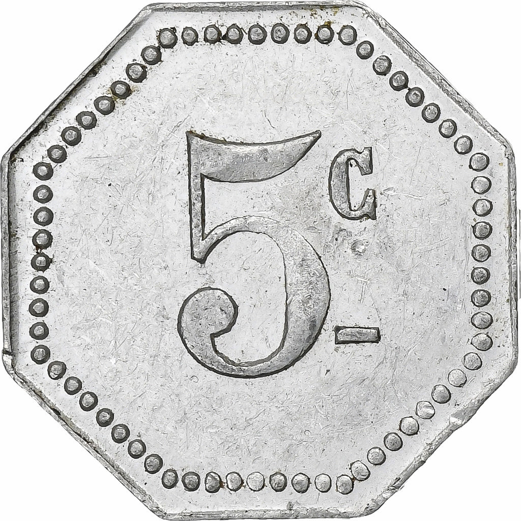 France, Ville de Malakoff, 5 Centimes, 1870-1940, VF(30-35), Aluminium