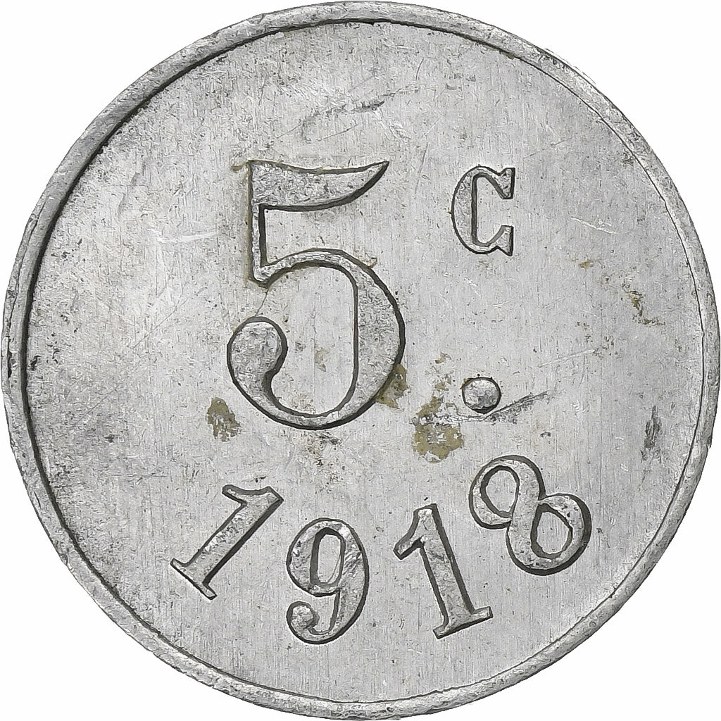 Francia, Ville de Vanves, 5 Centimes, 1918, BB, Alluminio