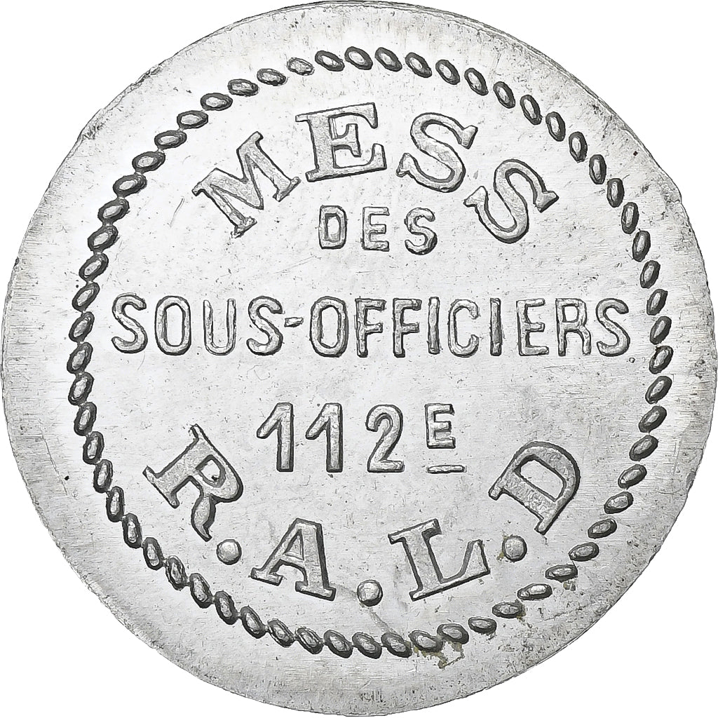 France, 112e R.A.L.D., 5 Centimes, SUP, Aluminium