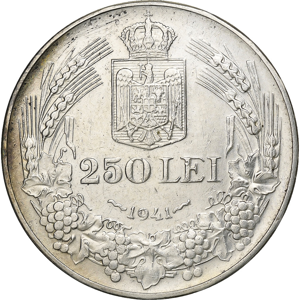 Roumanie, Mihai Ier, 250 Lei, 1941, Bucarest, Argent, SUP, KM:59.3