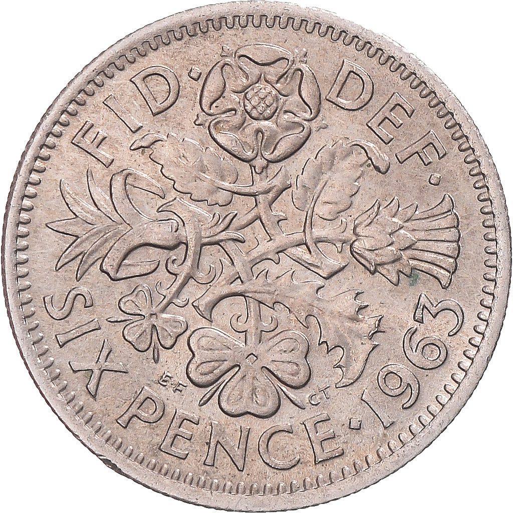 Munten, Groot Bretagne, 6 Pence, 1963