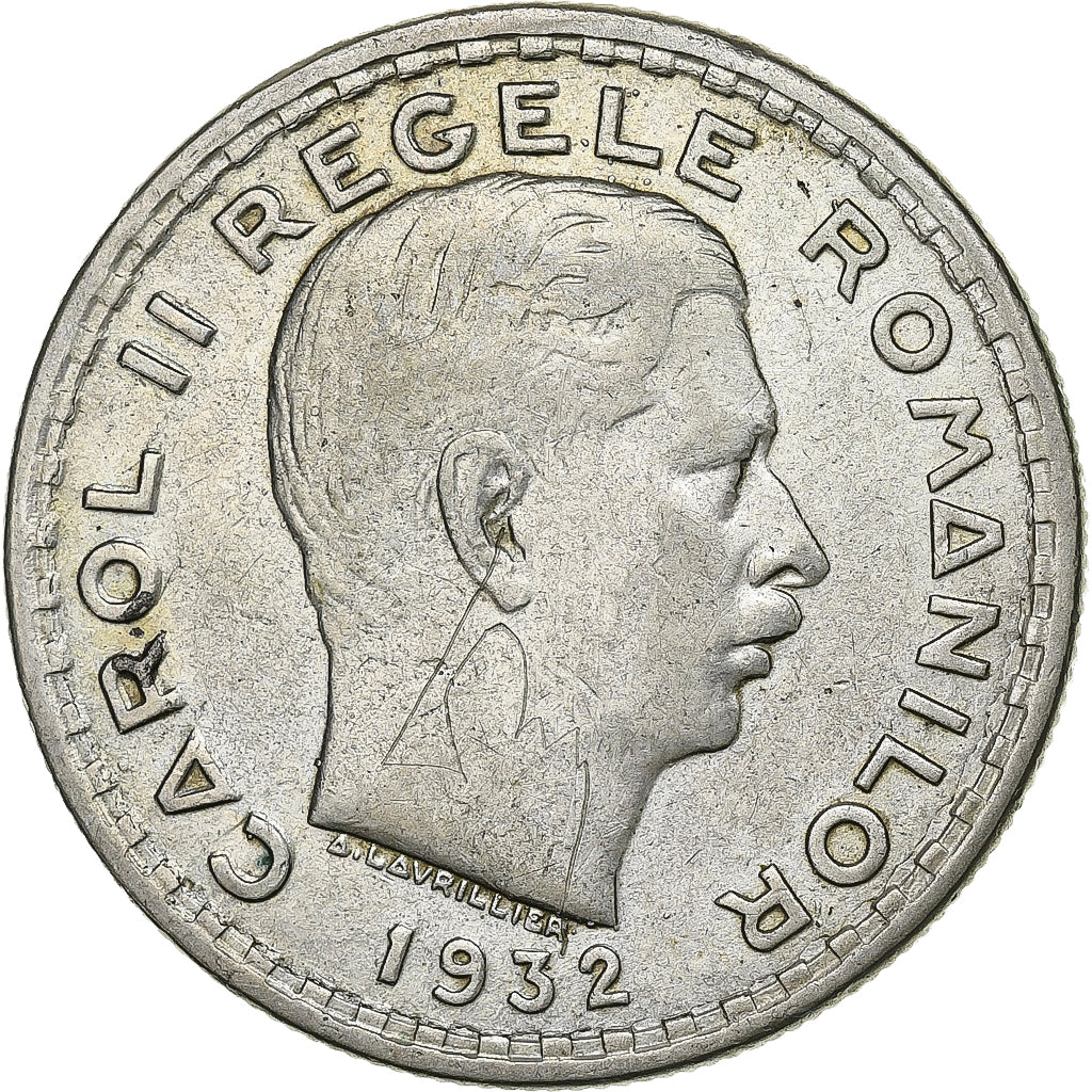 Romania, Carol II, 100 Lei, 1932, Heaton, Silver, EF(40-45), KM:52