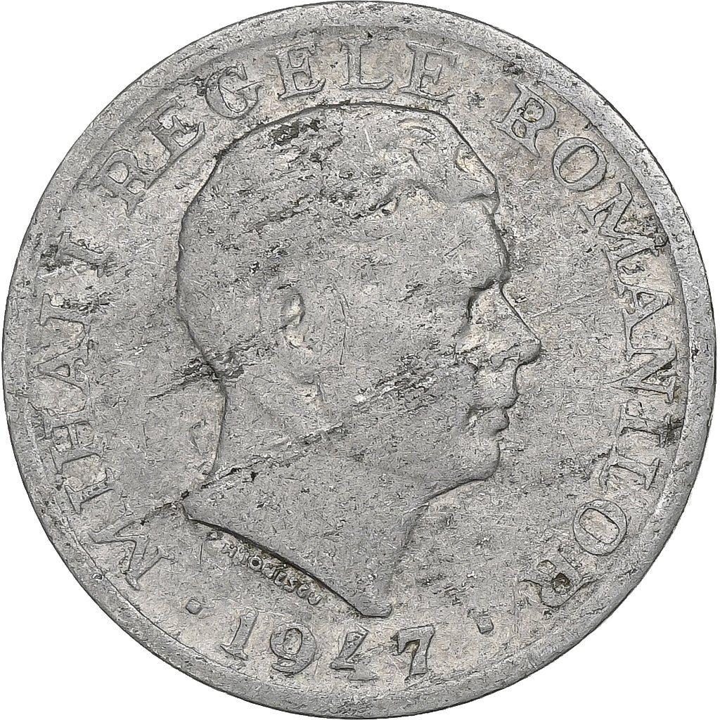 Romania, Mihai I, 5 Lei, 1947, Bucarest, Aluminum, VF(20-25), KM:75