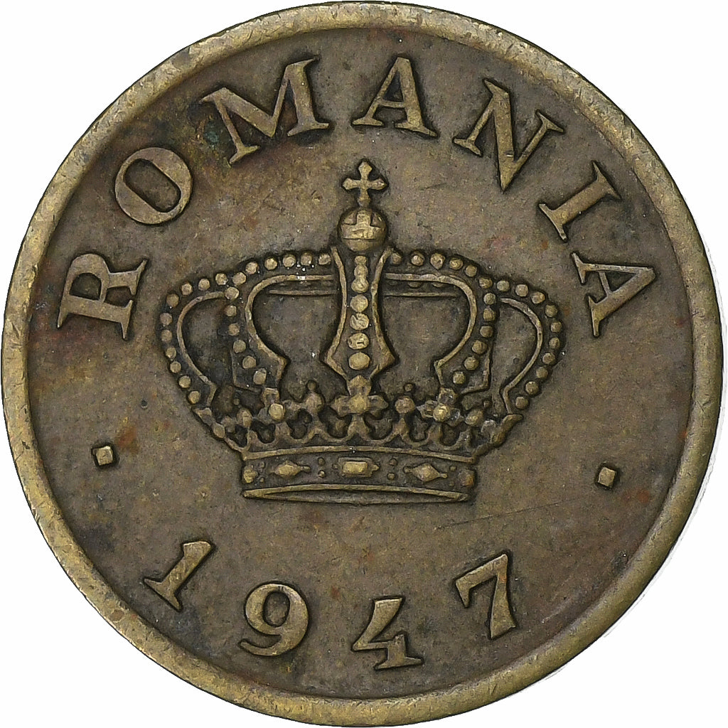 Rumanía, Mihai I, 50 Bani, 1947, Bucarest, Bronce, BC+, KM:72