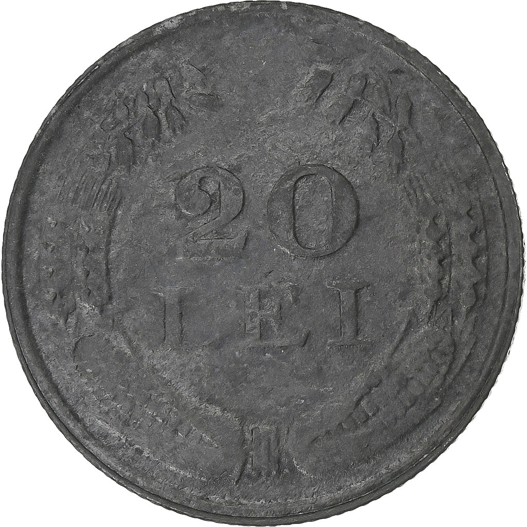 Roumanie, Mihai I, 20 Lei, 1944, Bucarest, Zinc, TB+, KM:62