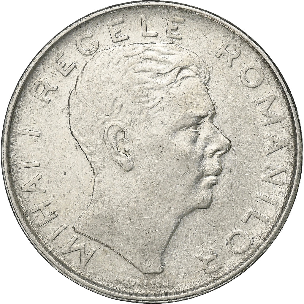 Romania, Mihai I, 100 Lei, 1943, Bucarest, Nickel plated steel, AU(55-58), KM:64