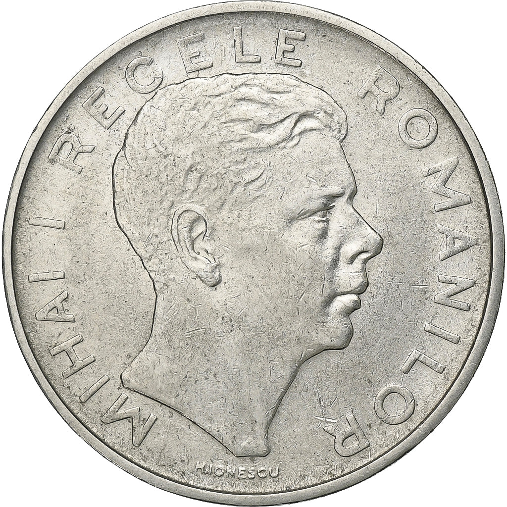 Rumanía, Mihai I, 100 Lei, 1944, Bucarest, Níquel chapado en acero, EBC, KM:64