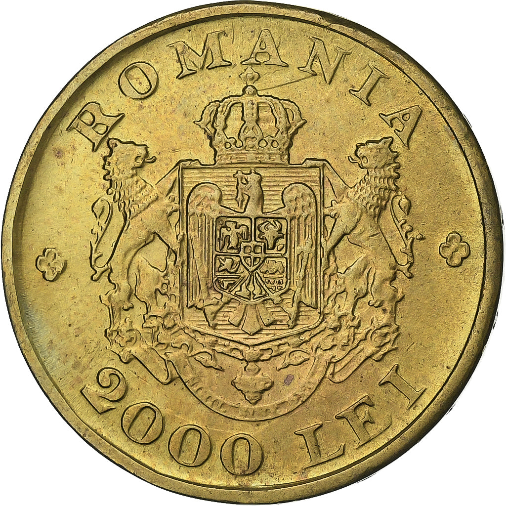 Romania, Mihai I, 2000 Lei, 1946, Bucarest, Nickel-brass, AU(55-58), KM:69