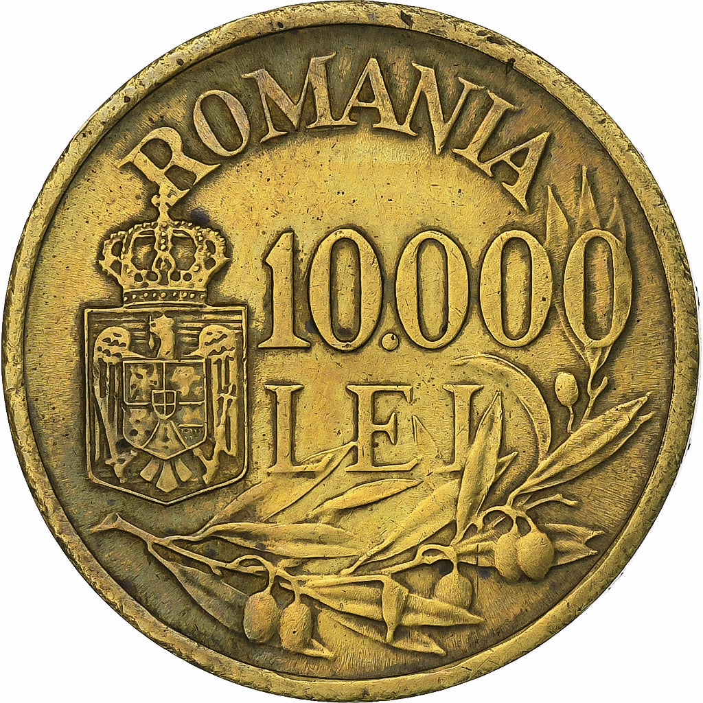 Romania, Mihai I, 10000 Lei, 1947, Bucarest, Nichel-ottone, SPL-, KM:76