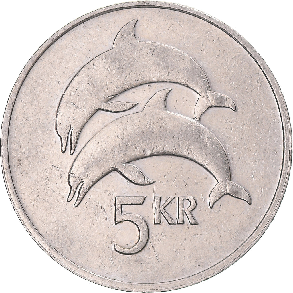 Moneta, Islanda, 5 Kronur, 1981