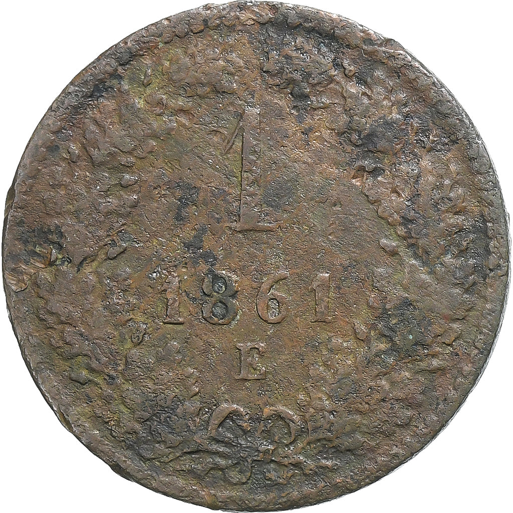 Austria, Franz Joseph I, 1 Kreuzer, 1861, Alba Iulia, Rame, MB, KM:2186