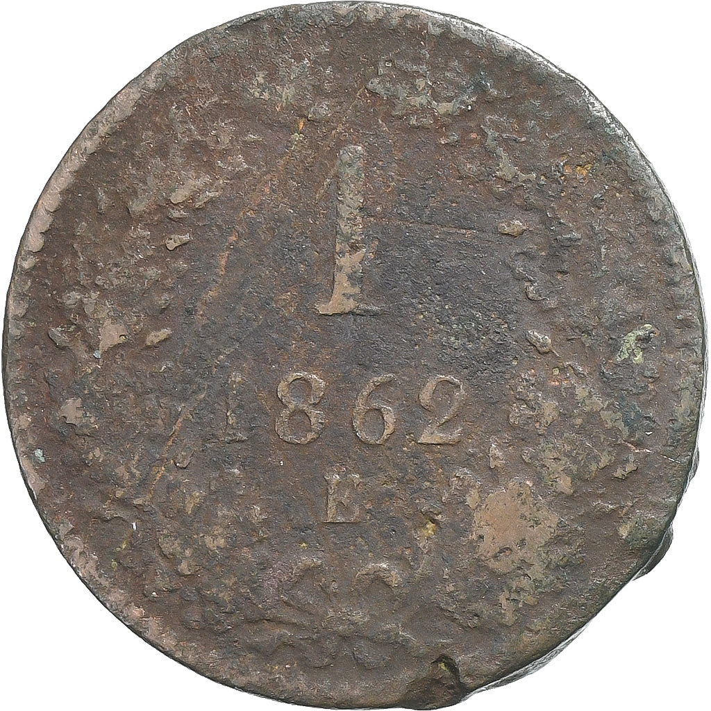 Austria, Franz Joseph I, 1 Kreuzer, 1862, Alba Iulia, Rame, MB, KM:2186