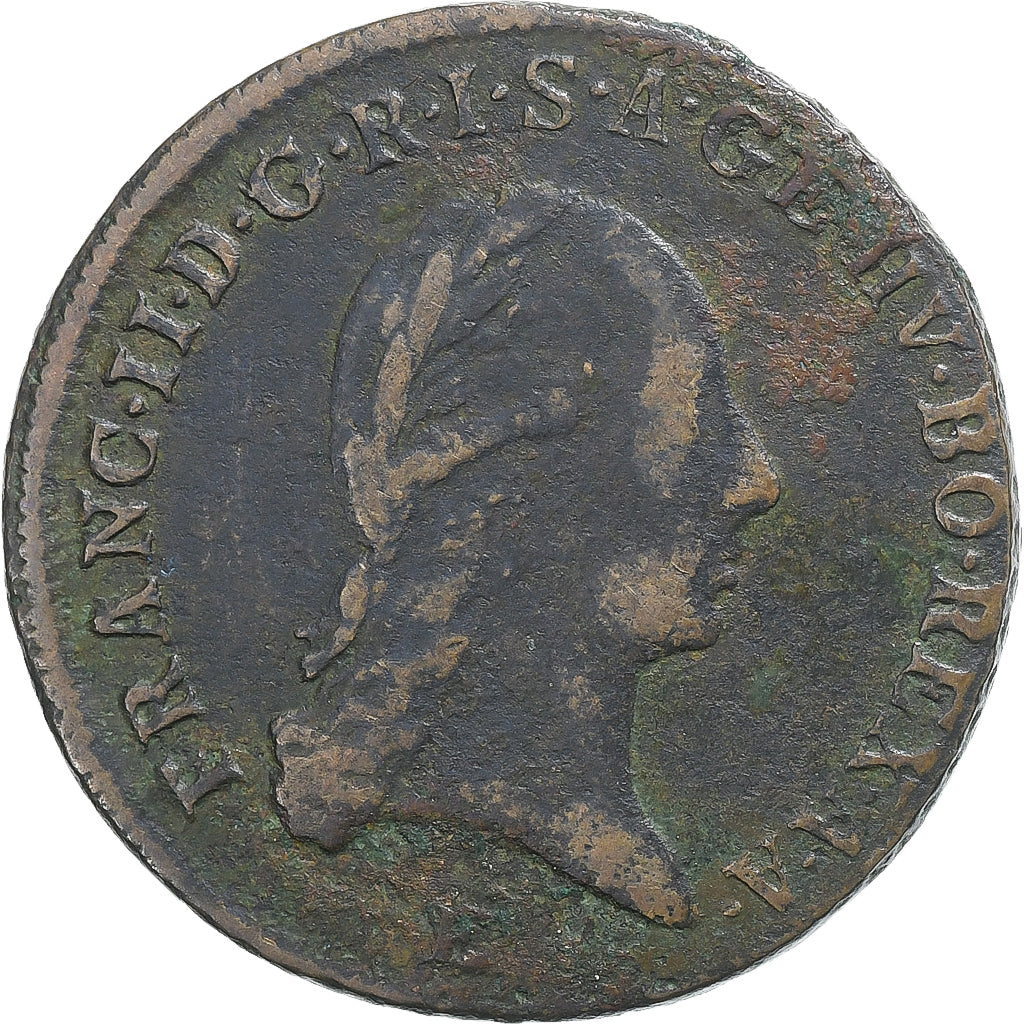 Austria, Franz II, 1 Kreuzer, 1800, Alba Iulia, Rame, MB, KM:2111