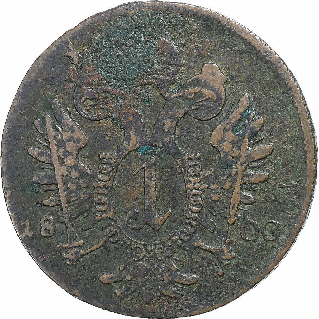 Austria, Franz II, 1 Kreuzer, 1800, Alba Iulia, Rame, MB, KM:2111