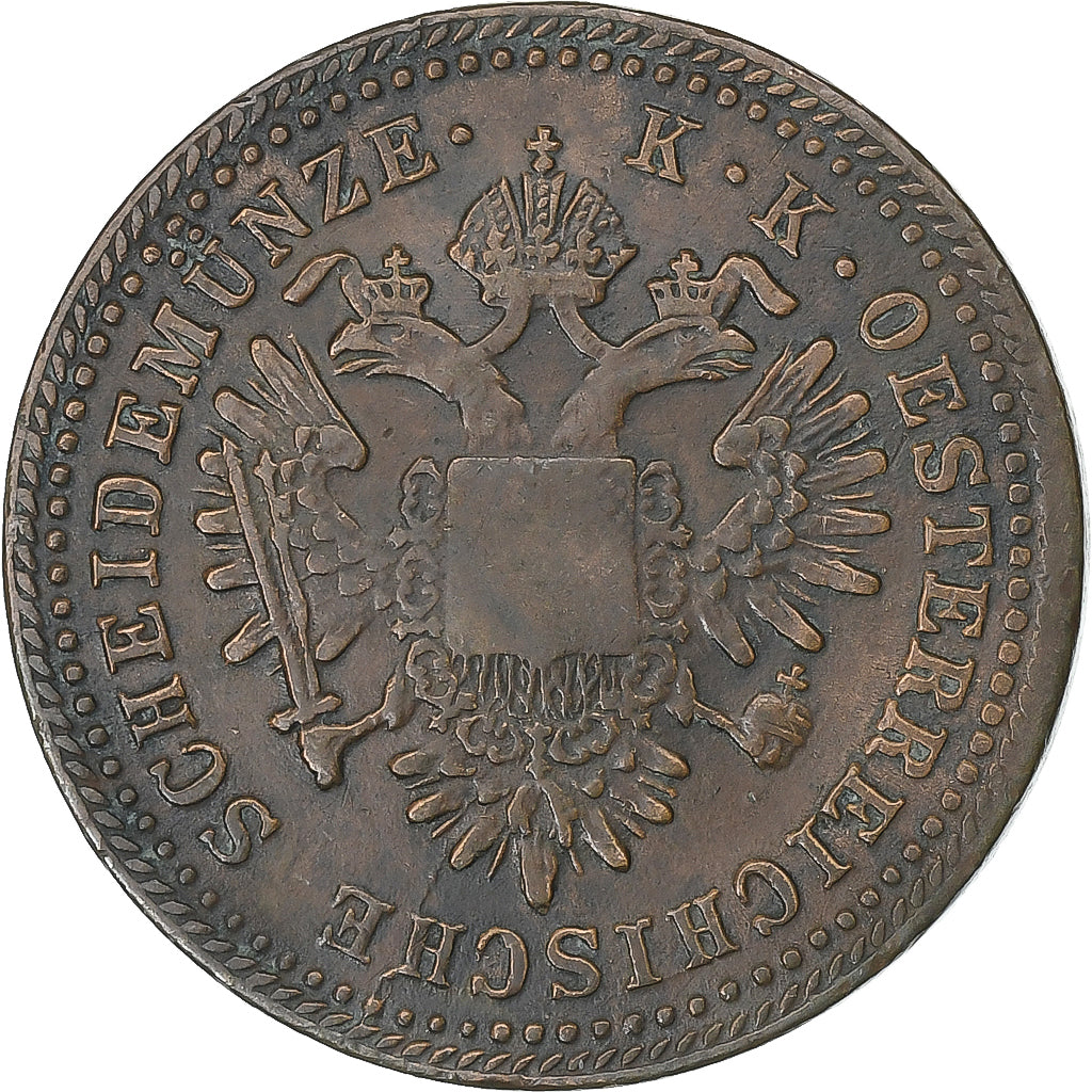 Austria, Franz Joseph I, 1 Kreuzer, 1851, Alba Iulia, Copper, AU(50-53), KM:2185