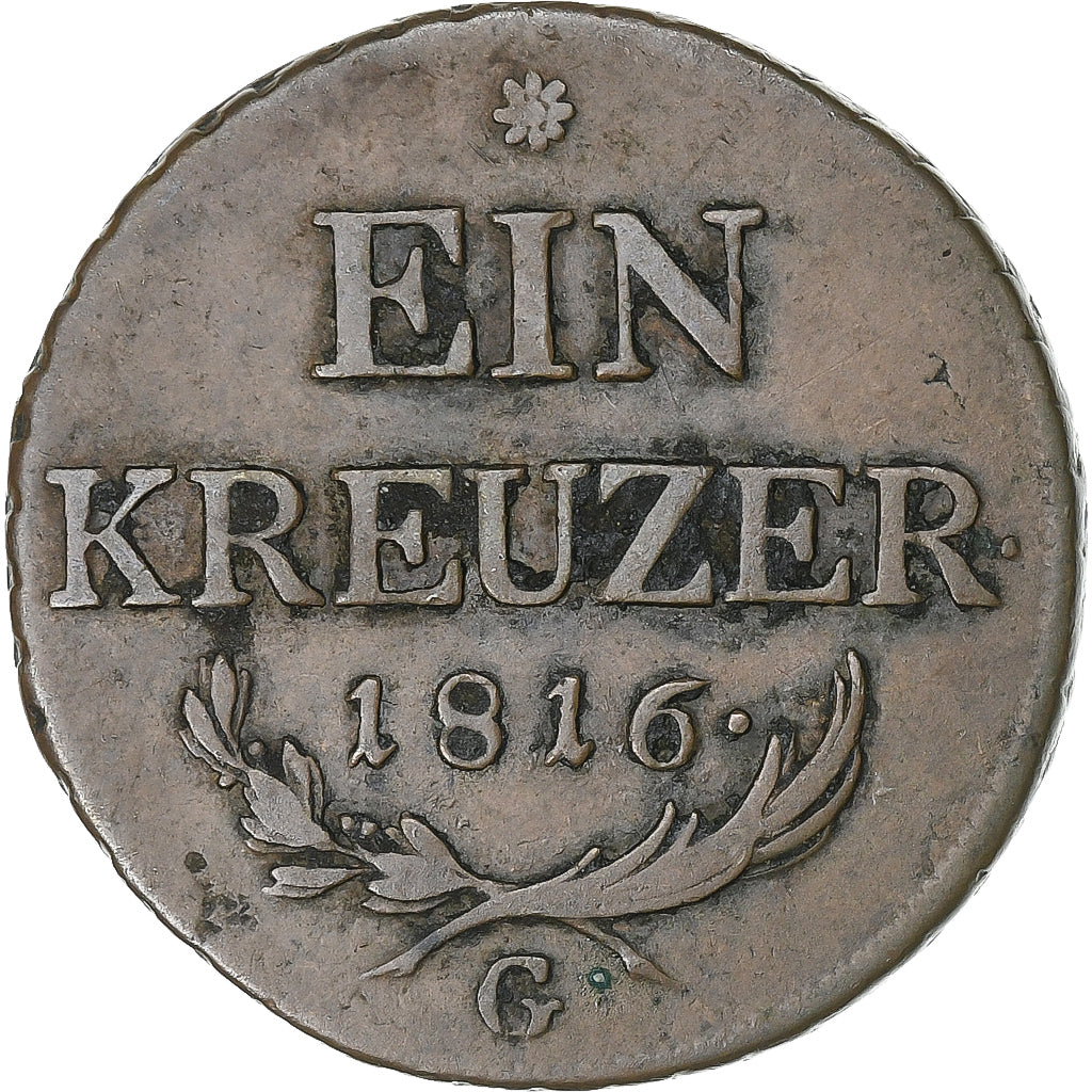 Österreich, Franz I, 1 Kreuzer, 1816, Baia mare, Kupfer, S, KM:2113