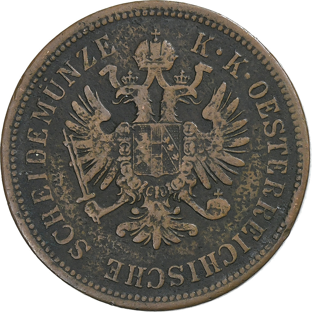 Austria, Franz Joseph I, 4 Kreuzer, 1860, Karlsburg, Copper, VF(30-35), KM:2194