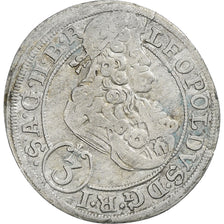 Austria, Leopold I, 3 Kreuzer, 1699, Brieg, Argento, MB+, KM:516