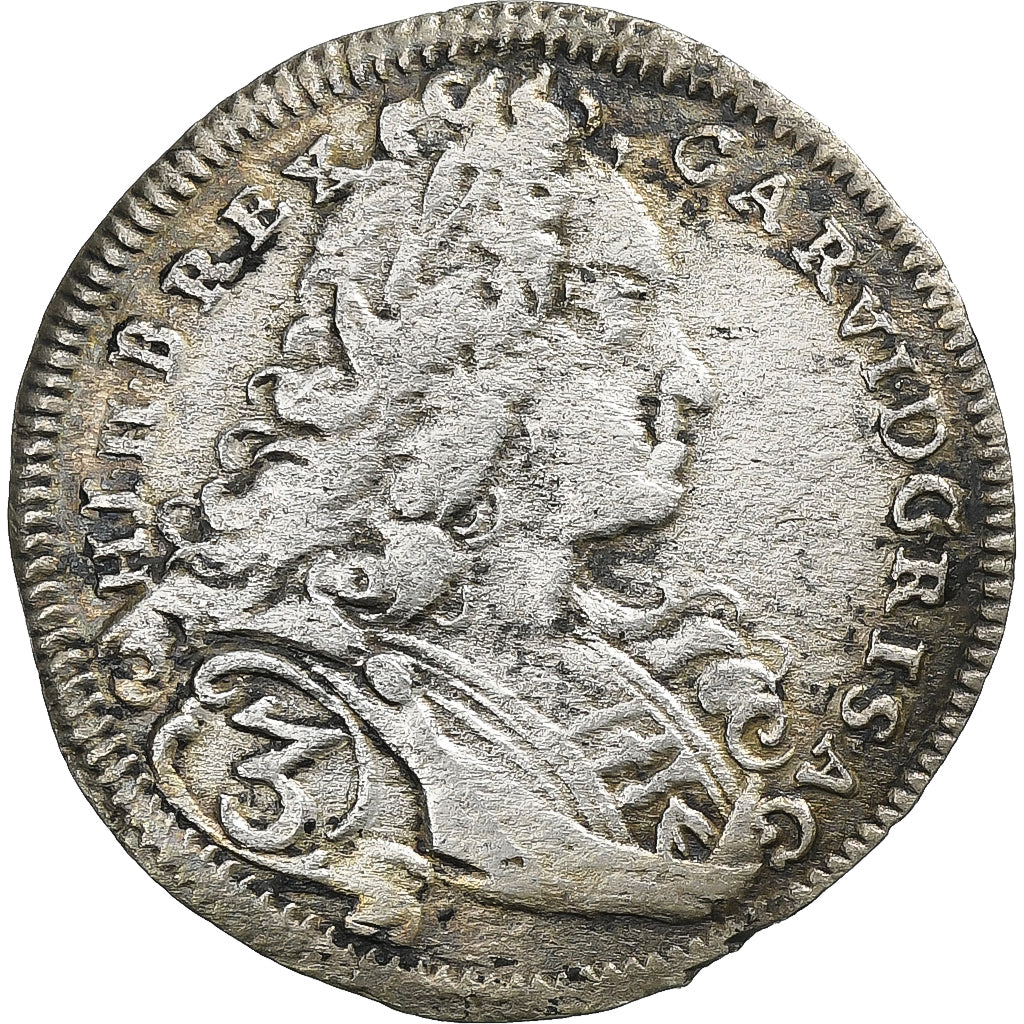 Principality of Transylvania, Karl VI, 3 Kreuzer, 1729, Karlsburg, Silver