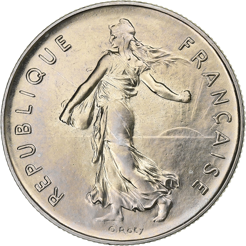 Frankreich, 5 Francs, Semeuse, 1975, MDP, série FDC, Cupronickel, STGL