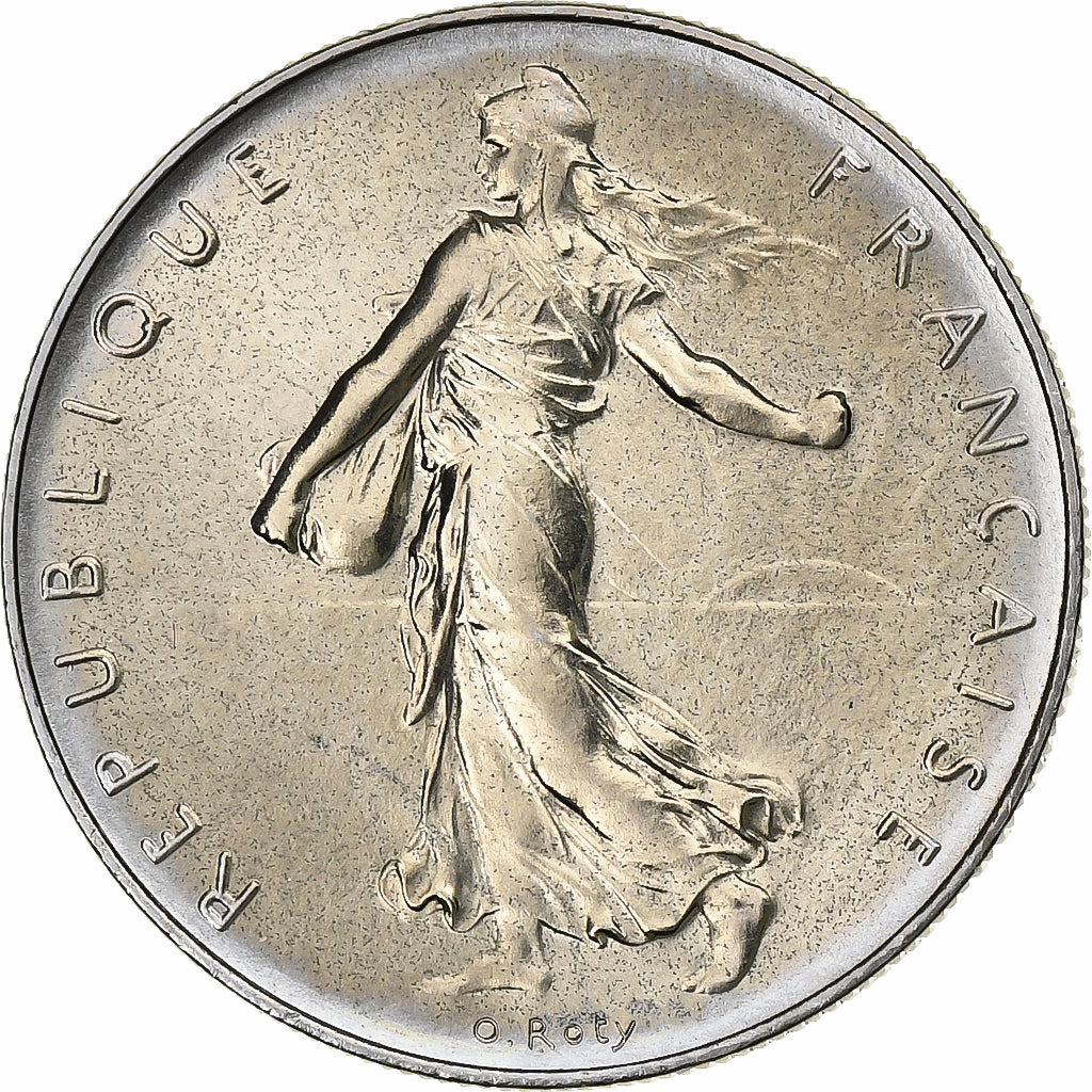Francia, 1 Franc, Semeuse, 1975, MDP, série FDC, Nichel, FDC
