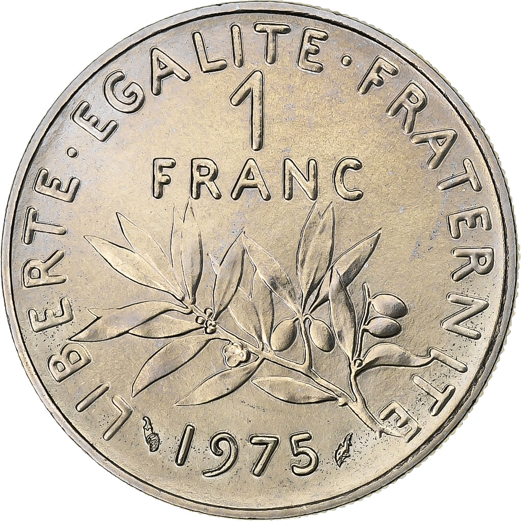 Francia, 1 Franc, Semeuse, 1975, MDP, série FDC, Nichel, FDC