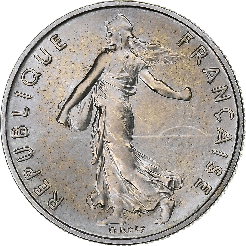 France, 1/2 Franc, Semeuse, 1975, MDP, série FDC, Nickel, MS(65-70)