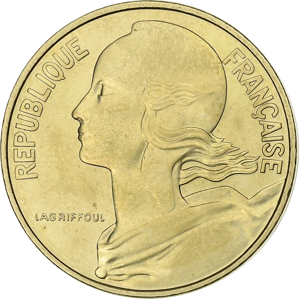 França, 10 Centimes, Marianne, 1979, MDP, série FDC, Cobre-Alumínio