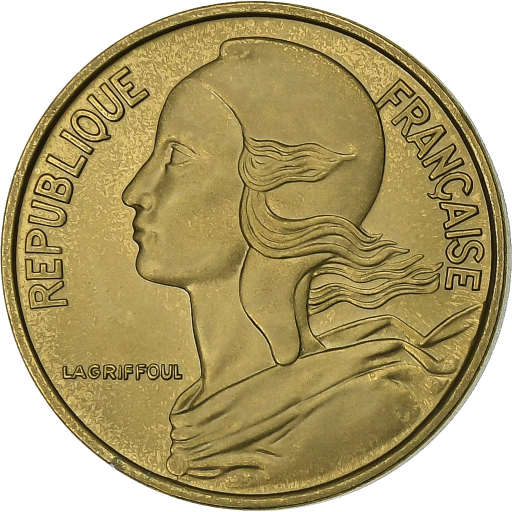 Francia, 5 Centimes, Marianne, 1975, MDP, série FDC, Rame-alluminio, FDC